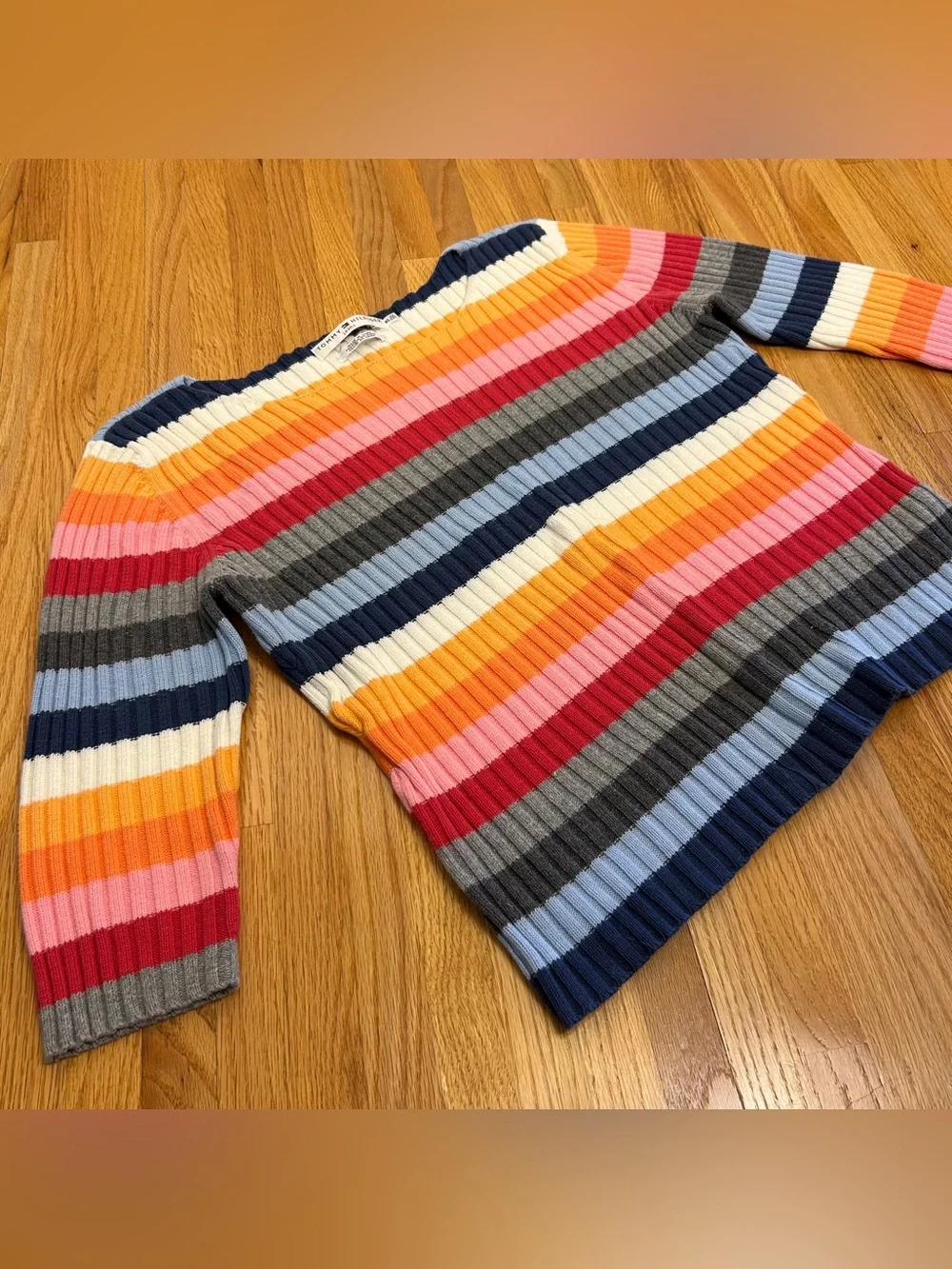 Vintage Y2K Tommy Hilfiger Striped Knit Sweater